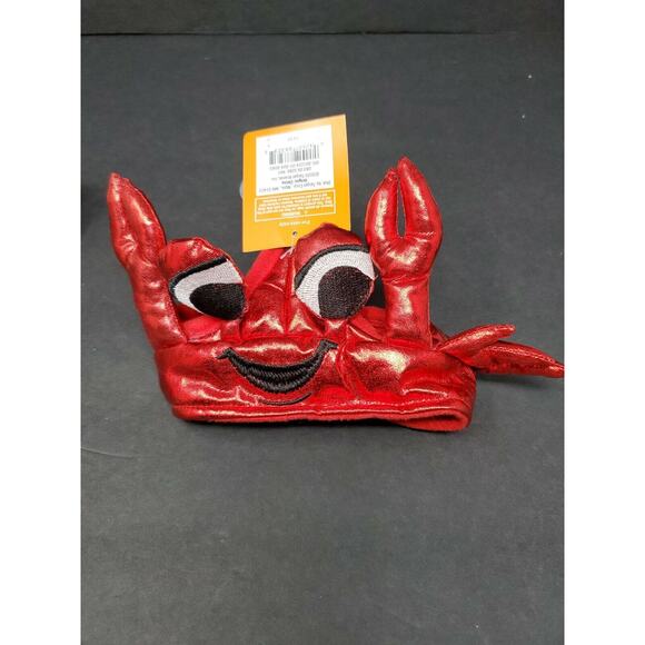 Hyde And Eek Cat Crab Fish Taco Costume Halloween Red Shiny Headpiece Hat NWT - Picture 4 of 7